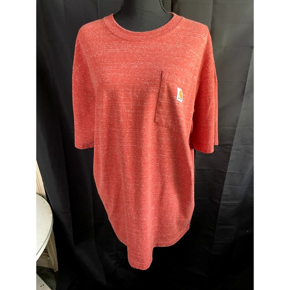 Carhartt Men's XL Workwear Pocket T-Shirt Pinkish Orange Heavyweight Durable - Picture 1 of 3